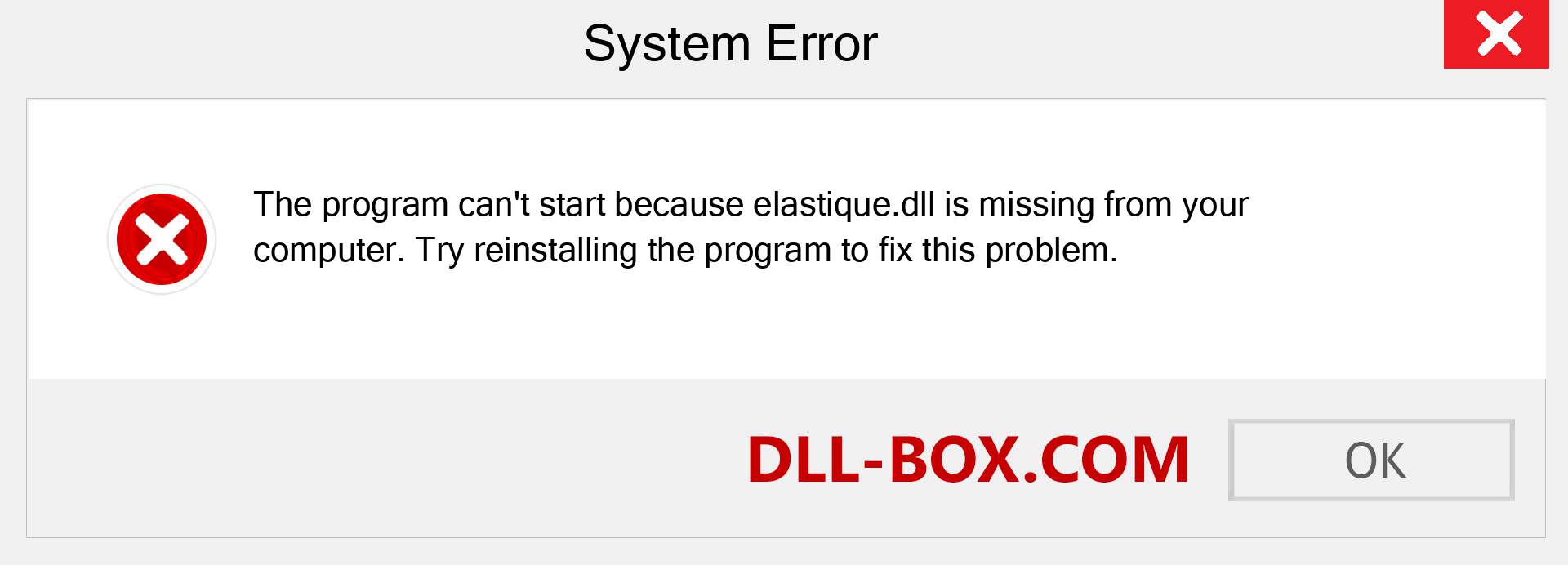  elastique.dll file is missing?. Download for Windows 7, 8, 10 - Fix  elastique dll Missing Error on Windows, photos, images